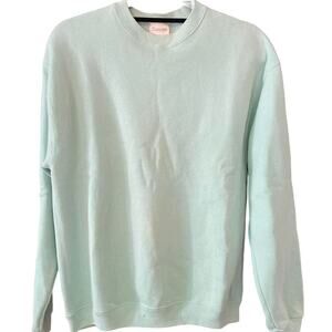 Vintage 90s Mint Green Blank Crewneck Adult Large